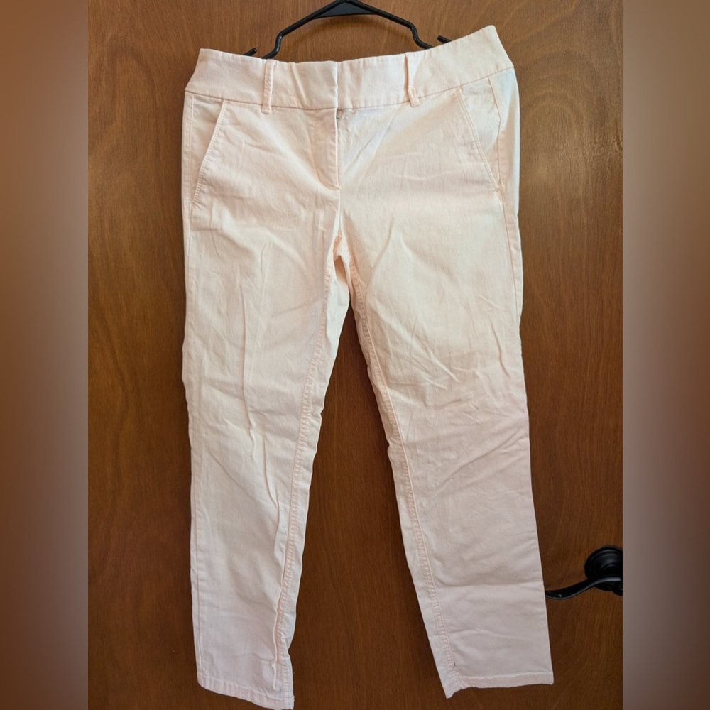 LOFT Cropped Pants in Pale Pink